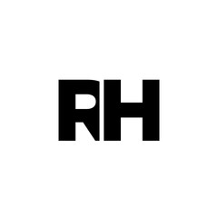 Letter R and H, RH logo design template. Minimal monogram initial based logotype. - 769555664