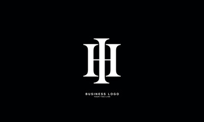 HI, IH, H, I, Abstract Letters Logo Monogram