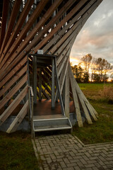 Sonnenuntergang im Naturschutzgebiet Woeste in Bad Sassendorf-Ostinghausen, Kreis Soest, NRW, Deutschland, Europa, 2023  