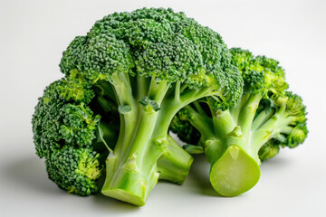 Vibrant Green Broccoli Floret Close Up
