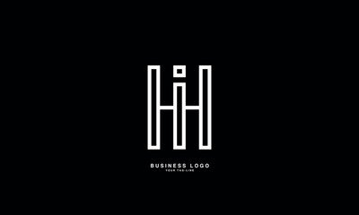 HI, IH, H, I, Abstract Letters Logo Monogram