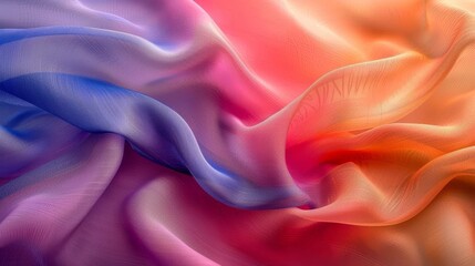 Obraz premium Elegant pastel silk fabric waves ideal for fashion and luxury branding backgrounds