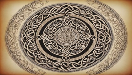 Mandala With Intricate Celtic Knotwork Patterns