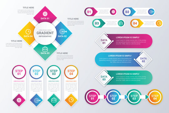 Infographic template free vector design	