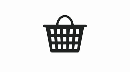 Silhouette shopping basket icon to commerce market 