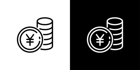 シンプルな日本円のベクターアイコン