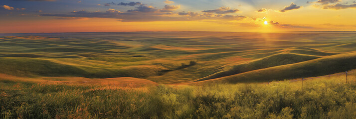 Stunning panoramic photo of the Nebraska state landscape
