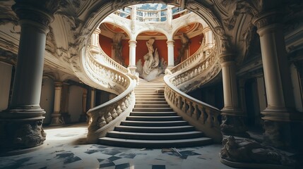 Urban explorers capturing the beauty of hidden architectural gems in a modern city. - obrazy, fototapety, plakaty