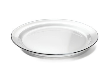 The Ethereal Dance of a White Plate. On a White or Clear Surface PNG Transparent Background.
