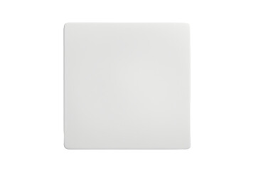 Naklejka premium Serene Stillness: A White Cutting Boards Minimalistic Elegance. On a White or Clear Surface PNG Transparent Background.