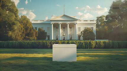 American Election ballot box, United States primary elections, Generative Ai - obrazy, fototapety, plakaty
