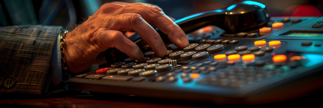  A Businessman's Hand Reaching for a Telephone,A person typing on a keyboard with the words " data " on the keyboard.