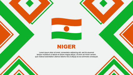 Niger Flag Abstract Background Design Template. Niger Independence Day Banner Wallpaper Vector Illustration. Niger Independence Day