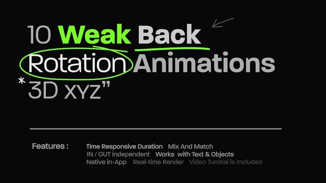 Weak Back Rotation Title Animator 
