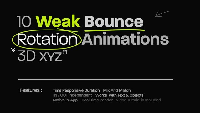 Weak Bounce Rotation Title Animator 
