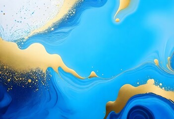 shades of hue of blues flowing texture, blue marbling, add blue and gold sparkling powder, hi-res image background