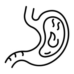 A line style icon showing acidity