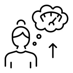 A line style icon of weight gain 