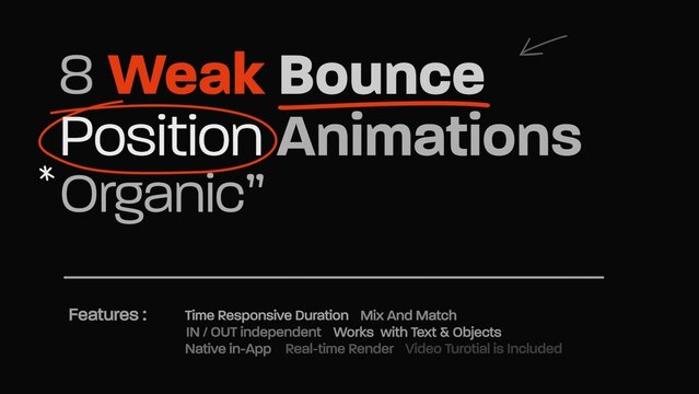 Weak Bounce Position Title Animator 
