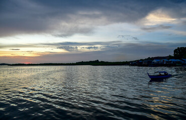 Fototapeta na wymiar Fishing boat in Batam, Indonesia