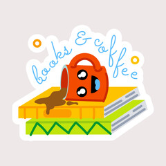 Easy to use flat sticker of study break 