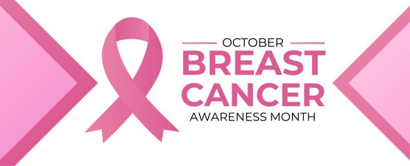 October breast cancer awareness month poster background concept design with pink bow ribbon. banner, cover, poster, card, web, Ads, HIV, flyer, background. vector illustration graphic template.