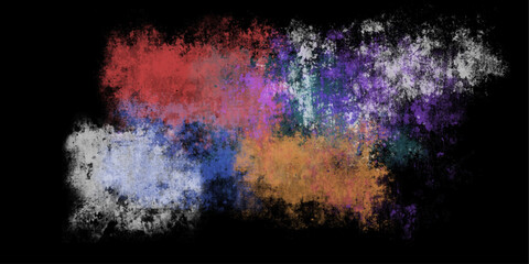 Colorful mix in center abstract wallpaper vector background for desktop digital art, paint on a black background 