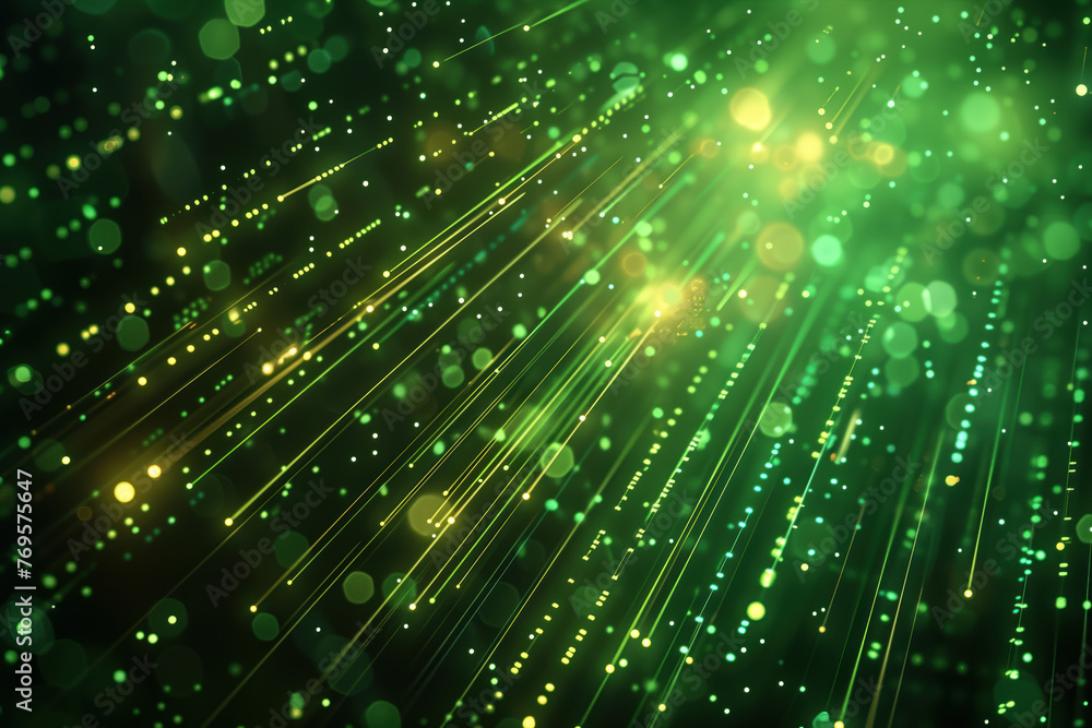 Poster abstract green computer internet and technology background. background image. created with generativ