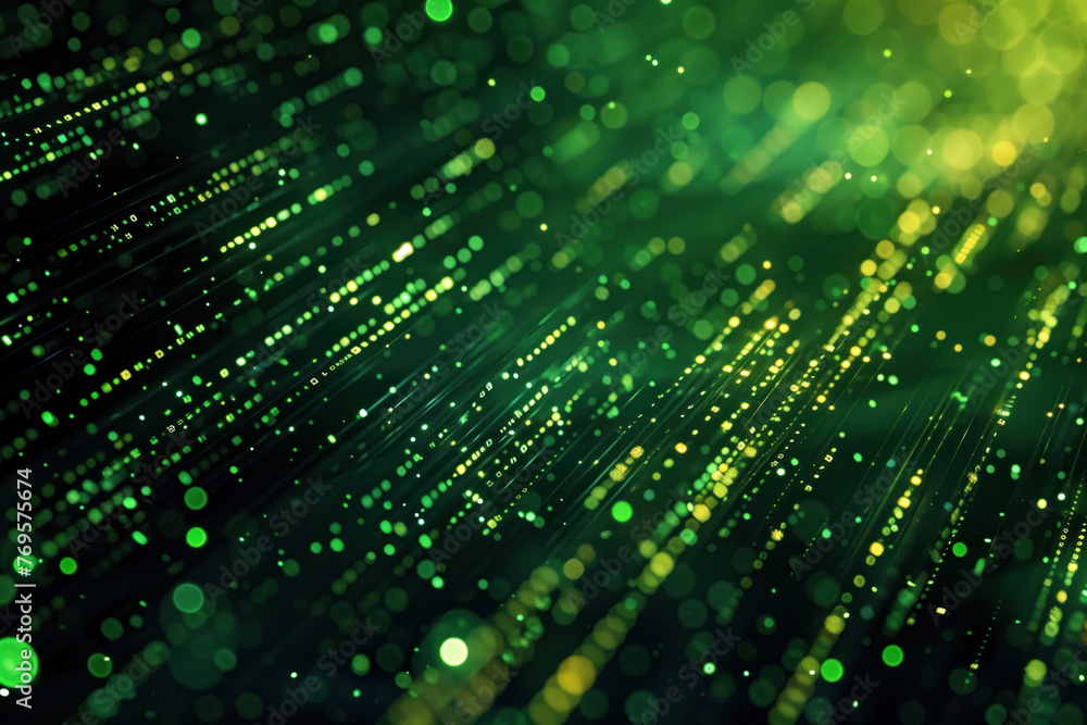 Poster abstract green computer internet and technology background. background image. created with generativ