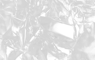 Filtro fotografico trasparente effetto foglio metallico alluminio piegato stropicciato in scala di grigio su sfondo trasparente