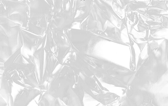 Filtro fotografico trasparente effetto foglio metallico alluminio piegato stropicciato in scala di grigio su sfondo trasparente