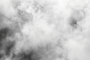 Misty white fog and smoke effect overlaying transparent background, ethereal and dreamy texture for text space