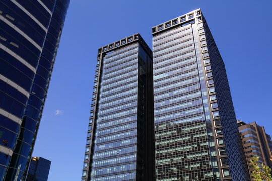 SEOUL, SOUTH KOREA - APRIL 8, 2023: Grand Central building in downtown Seoul city. PetroChina, Jipyong law firm, Hanwha Ocean, Posco International and Hyundai Capital have offices here.