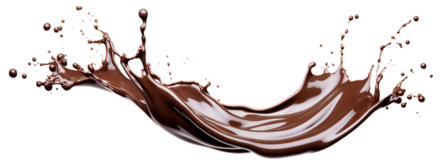 Chocolate splash cut out