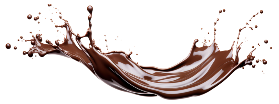 Chocolate splash cut out