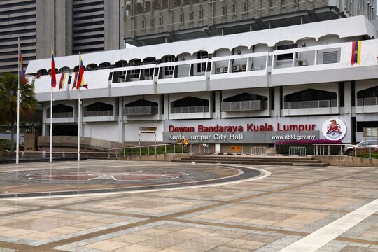 KUALA LUMPUR, MALAYSIA - MARCH 2, 2024: Kuala Lumpur City Hall building (Dewan Bandaraya Kuala Lumpur), local government office in KL.