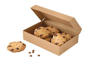 Cookie Box Design Isolated on Transparent Background