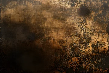 Foto op Plexiglas old grunge copper bronze rusty texture dark black background effect © john