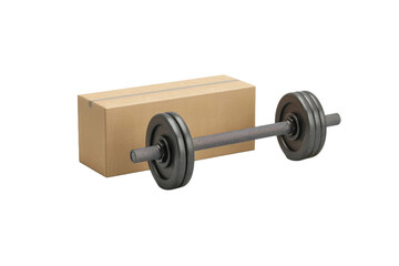 Unveiling the Dumbbell Box Mockup Isolated on Transparent Background