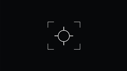 Focus line icon,Sniper rifle target cross hairs silhouetted,Focus Icon ,line vector icon.