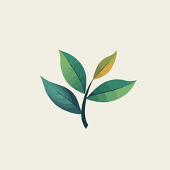 simple plant logo design elements