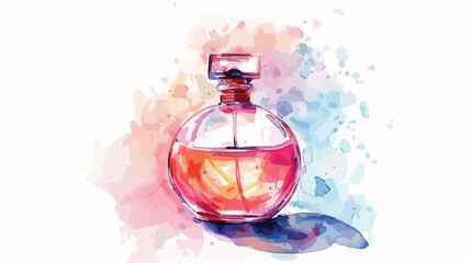 Obraz na płótnie Canvas Vintage Perfume BottleFlat vector isolated