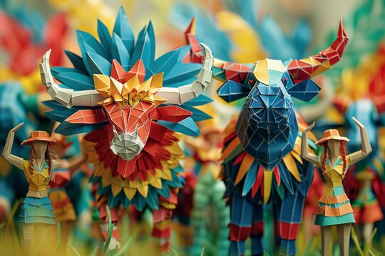 Origami Paper Town: Boi-Bumb&aacute; Festival Essence

