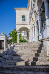 The historic Hamid-i Evvel mosque in the Üsküdar district of Istanbul. It is located right next to the Bosphorus.