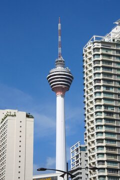 KUALA LUMPUR, MALAYSIA - MARCH 29, 2009: Kuala Lumpur Tower (Menara Kuala Lumpur) also known as KL Tower. Communications tower in Malaysian capical city.