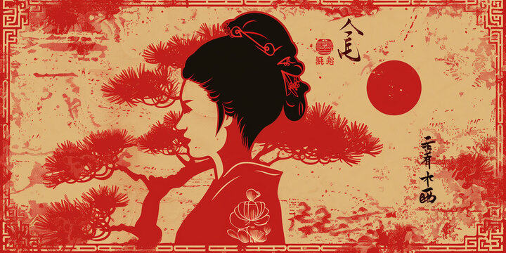 Asian American and Pacific Islander Heritage Month background, banner, logo