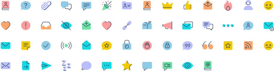 Set of Messaging icons