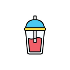 Cup icon design with white background stock illustration
