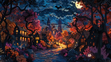 Obraz na płótnie Canvas Halloween Mythical Forest Essence