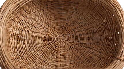 Wicker basket isolated on white,Close-up of wicker basket against white background, geneative ai